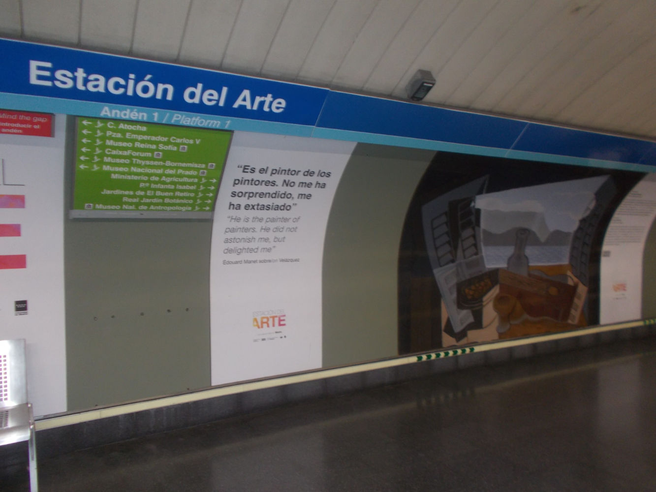 Cuadro reproducido en el andén de la Estación del Arte del metro de Madrid.
