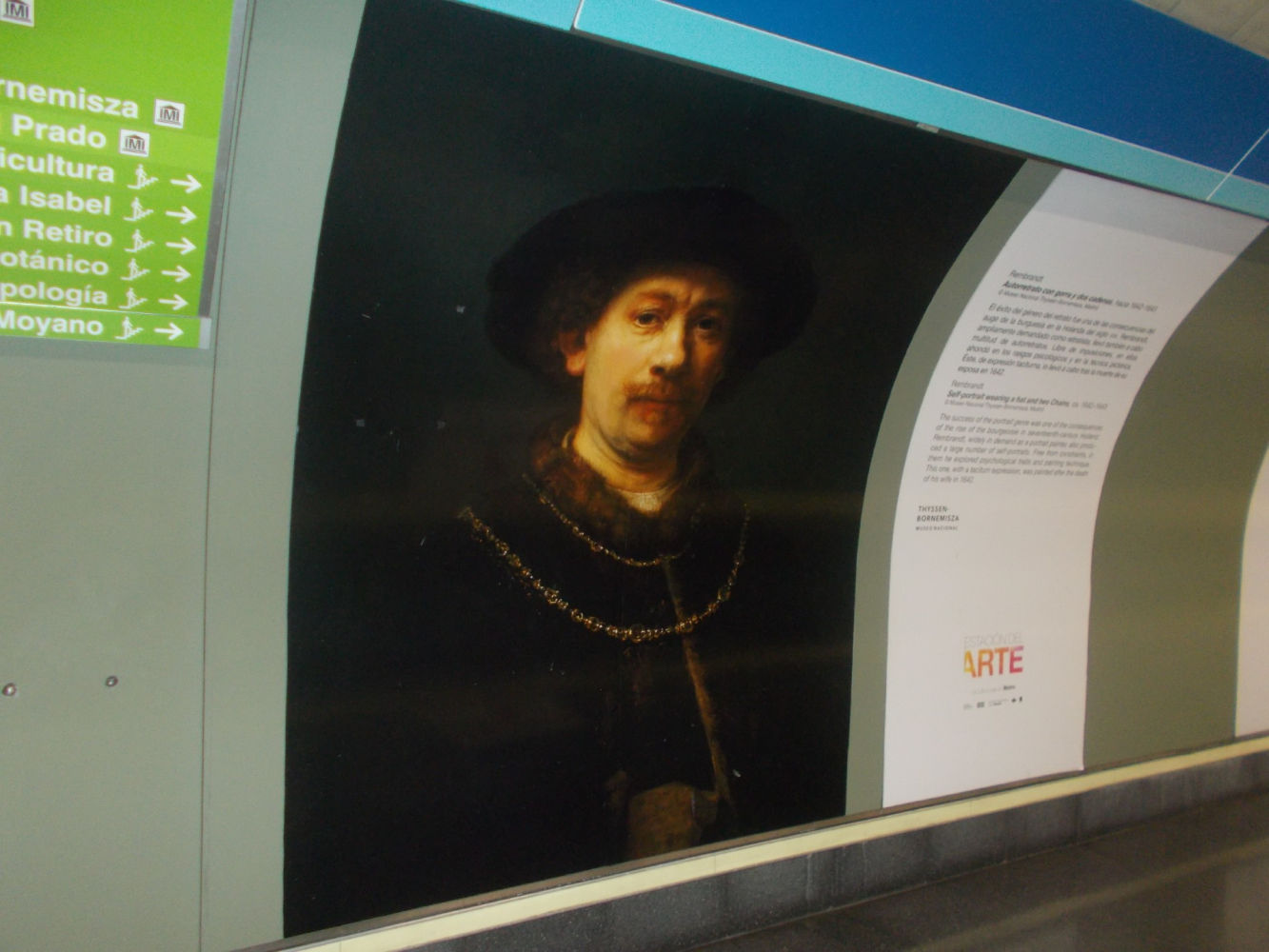 Réplica del 'Autorretrato con gorra y dos cadenas', de Rembrandt.