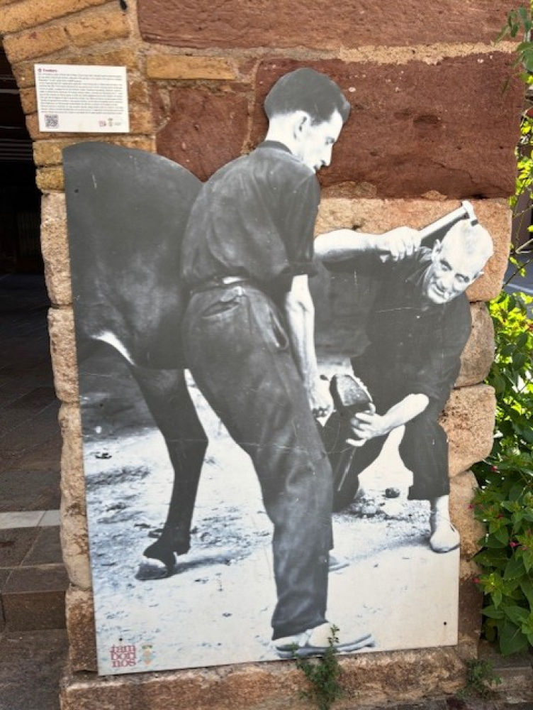 Poniendo la herradura.