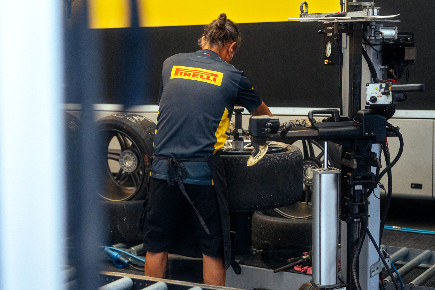Mecánico de Pirelli.