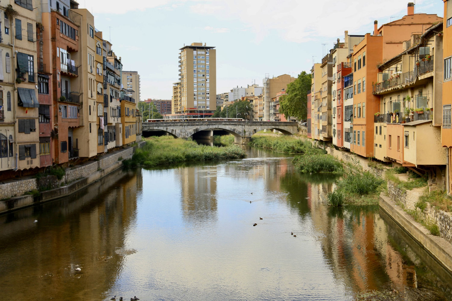 El Onyar luce en Girona.