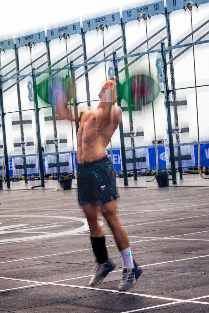 Atleta poniéndose a prueba.