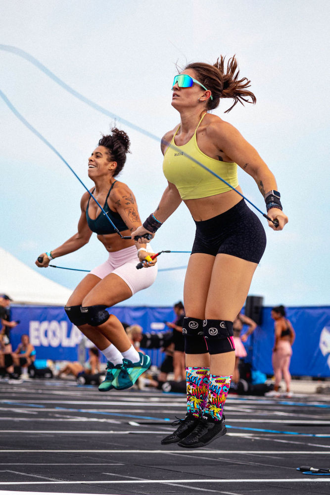 En plena competición.