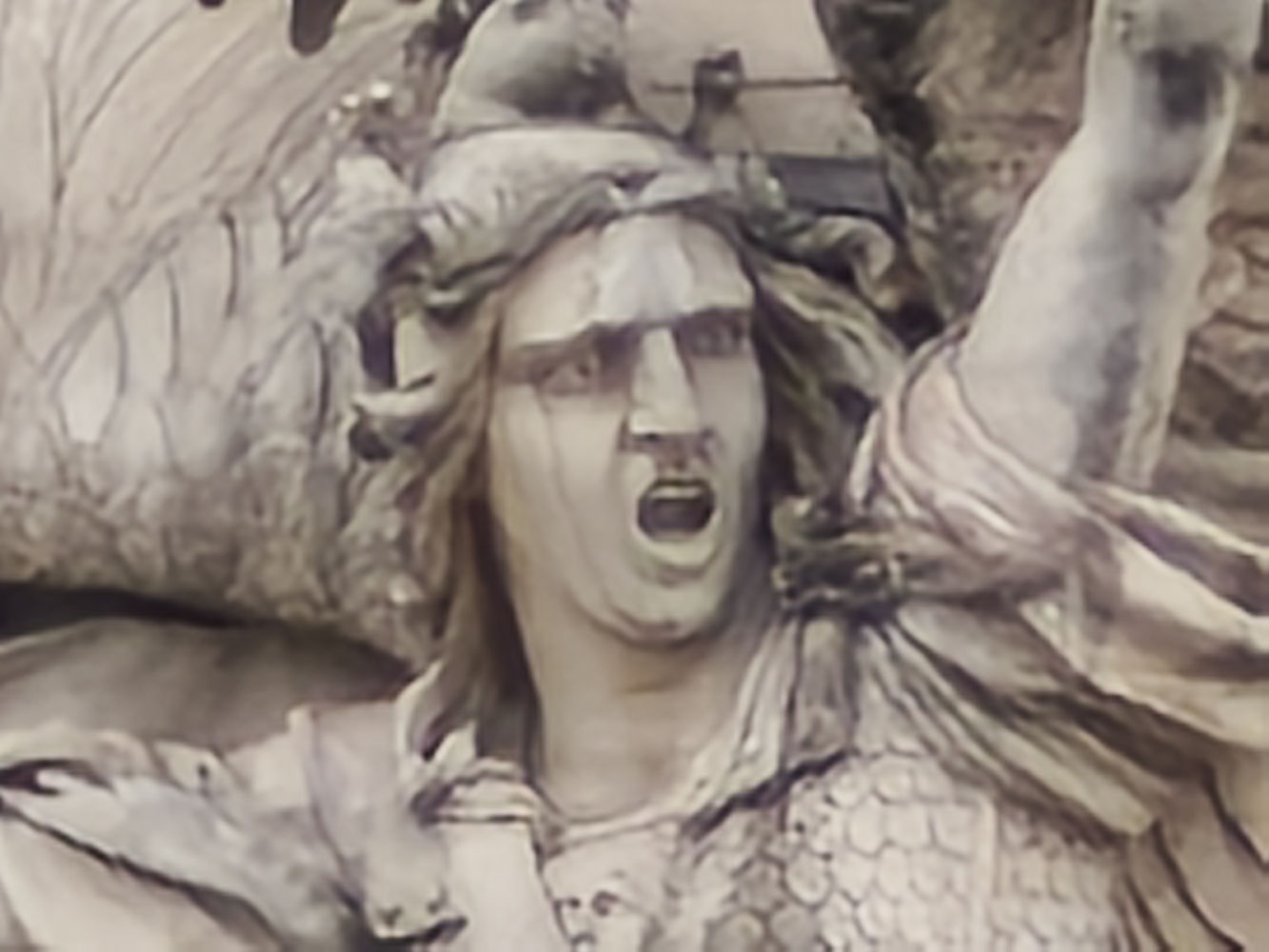 Detalle del Arco del Triunfo (máxmo zoom, con procesado de IA).