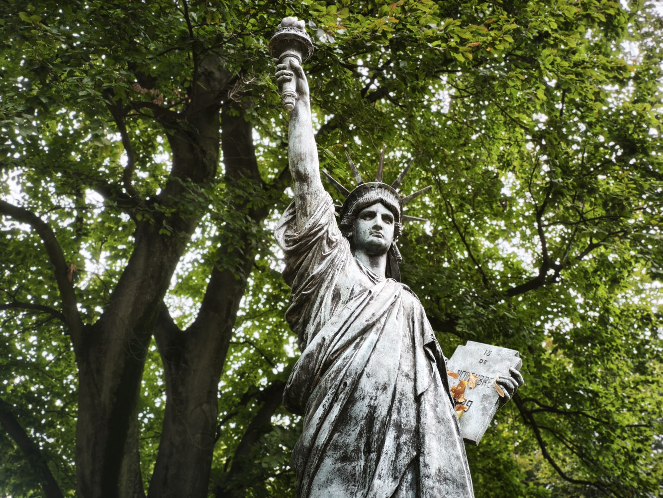 Modelo de bronce como el que se utilizó para crear la Estatua de la Libertad que el pueblo francés regaló al pueblo estadounidense en 1886.