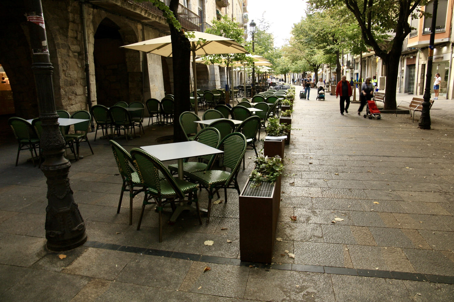 Terraza en la Rambla de la Llibertat.