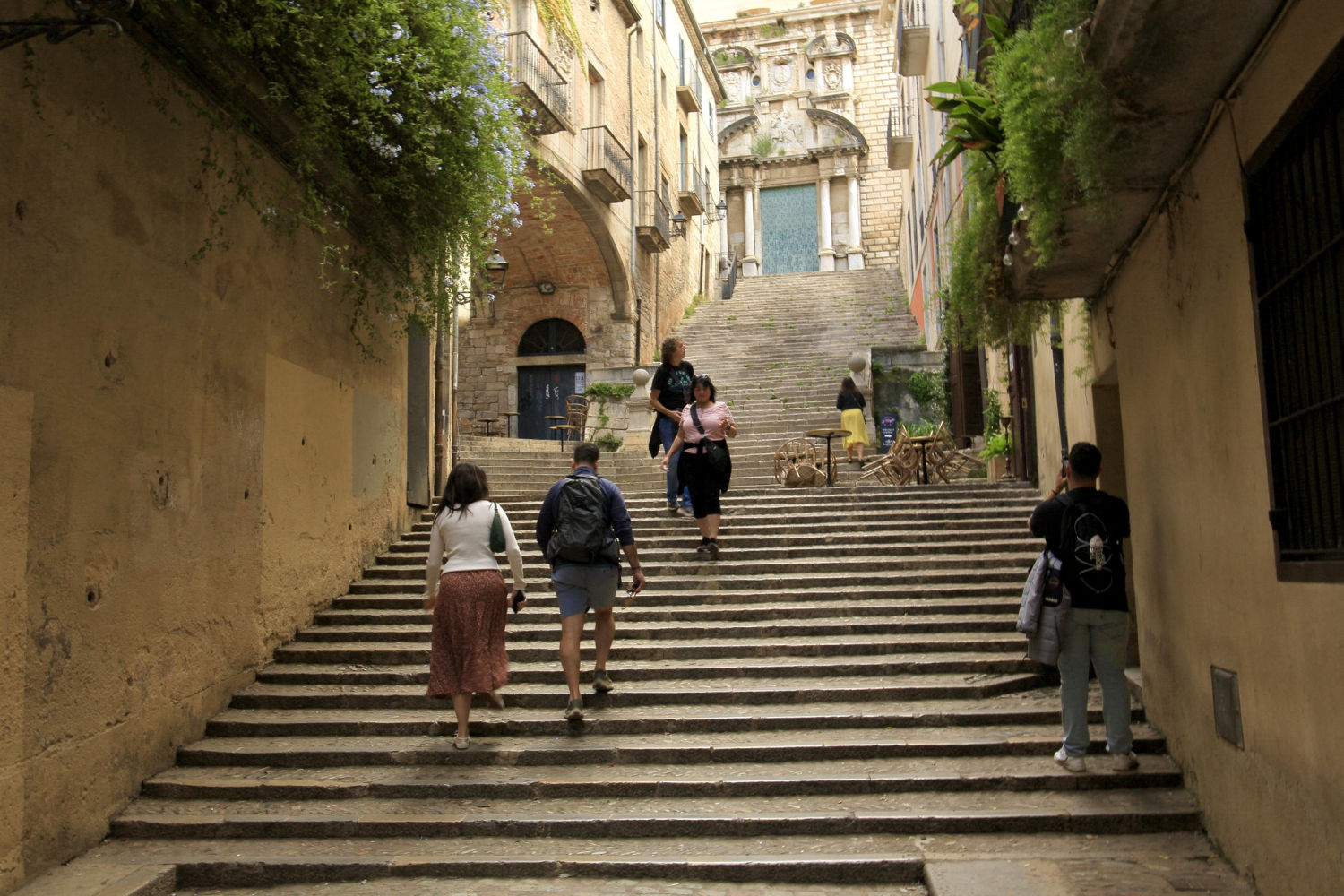 Escalinata del casco antiguo de Girona.
