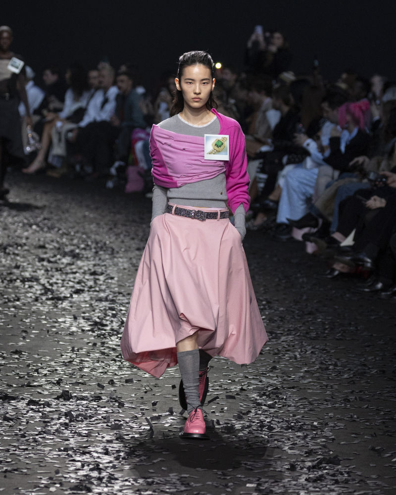 MILAN, ITALY - FEBRUARY 25: A model walks the runway at the Luisa Spagnoli fashion show during the Milan Fashion Week Womenswear Fall/Winter 2024-2025 on February 25, 2024 in Milan, Italy. (Photo by Justin Shin/Getty Images)