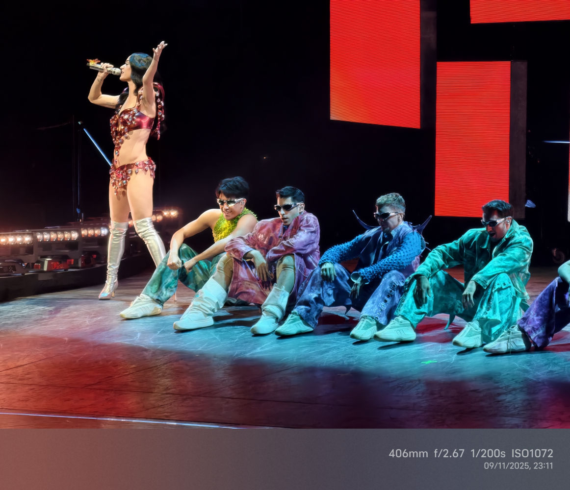 Katy Perry, durante el concierto.