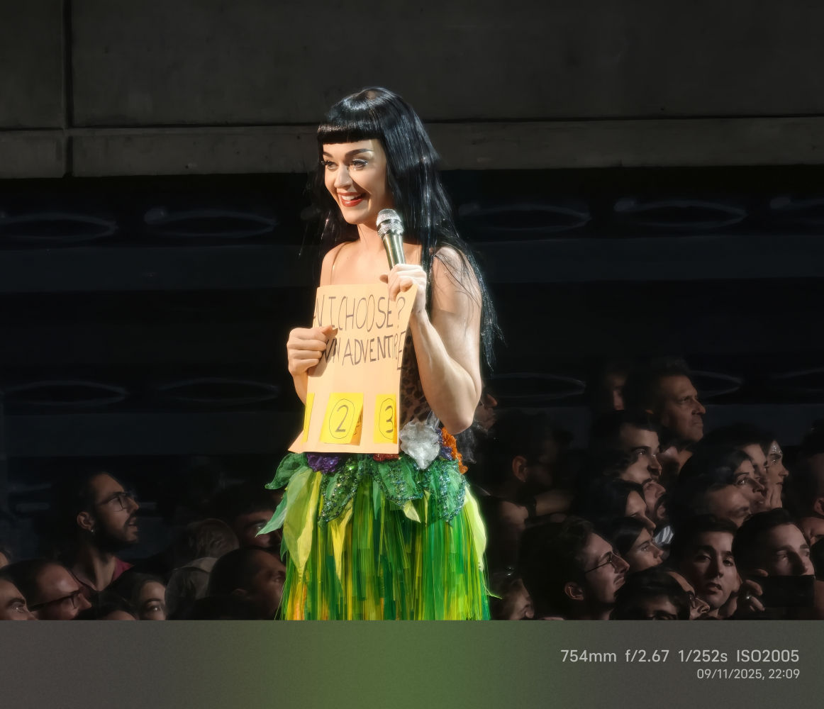 Katy Perry interactuó con el público en varias ocasiones.