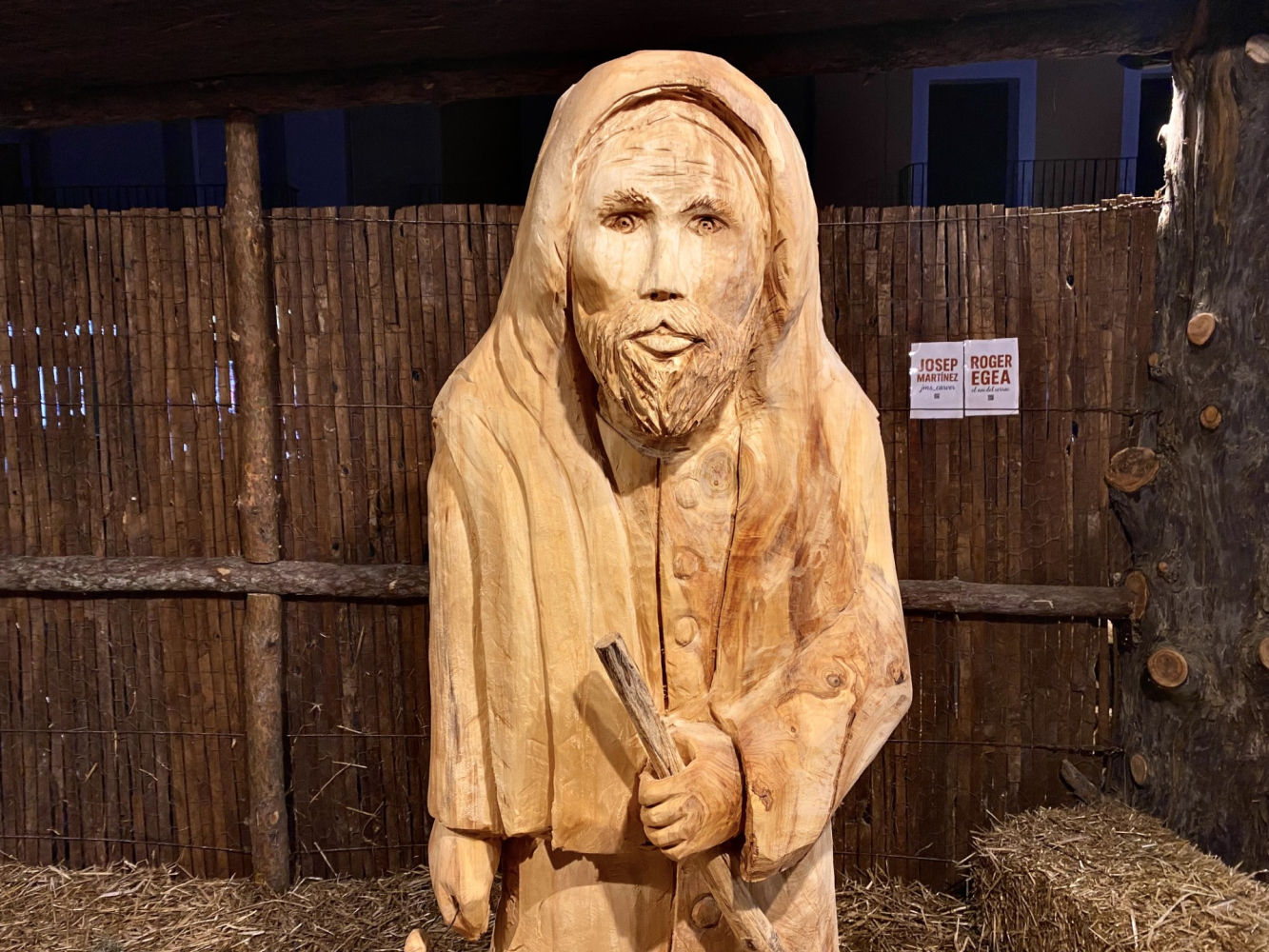 Figura de José del pesebre de madera de Campdevànol