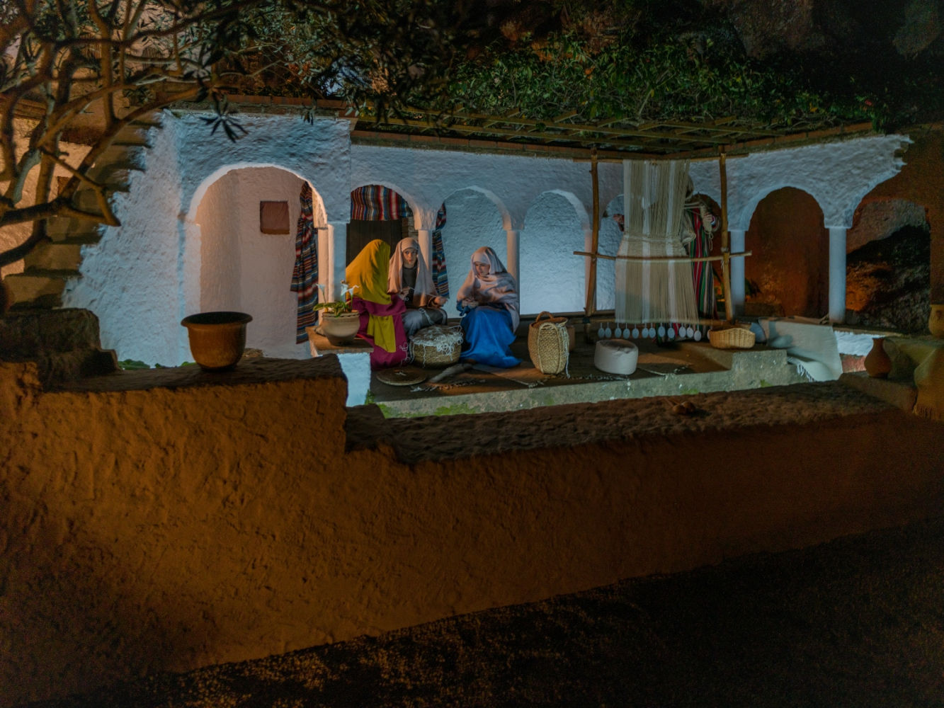 Escena del pesebre viviente de Corbera.