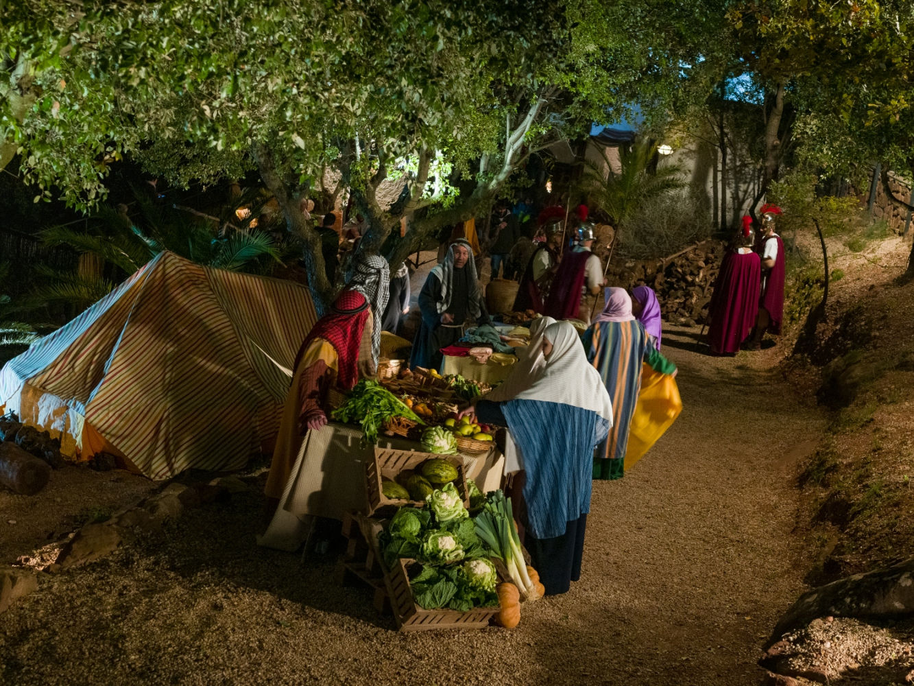 Mercado del pesebre viviente de Corbera.