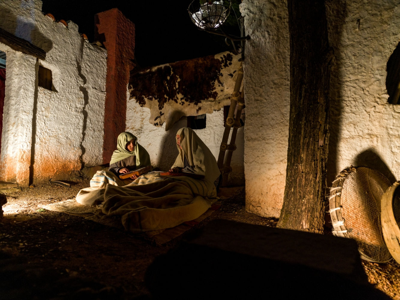 Otra escena del pesebre viviente de Corbera.