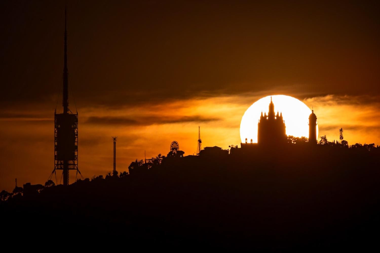 El sol en el Tibidabo.