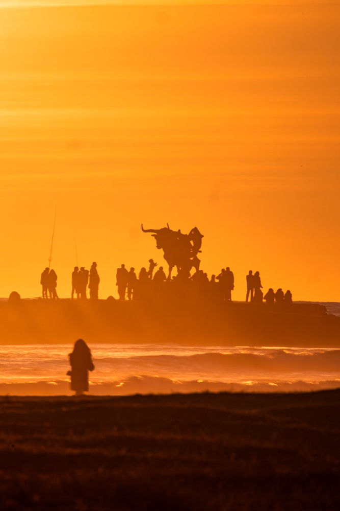 El cielo del atardecer de Pasífae.
