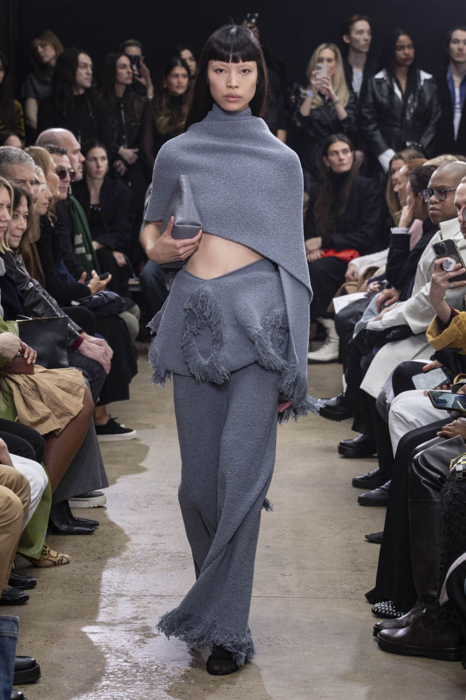 NEW YORK, USA - FEBRUARY 10: A model walks the runway during the Proenza Schouler Ready to Wear Fall/Winter 2024-2024 fashion show as part of the New York Fashion Week on February 10, 2024 in New York. (Photo by Victor VIRGILE/Gamma-Rapho via Getty Images)