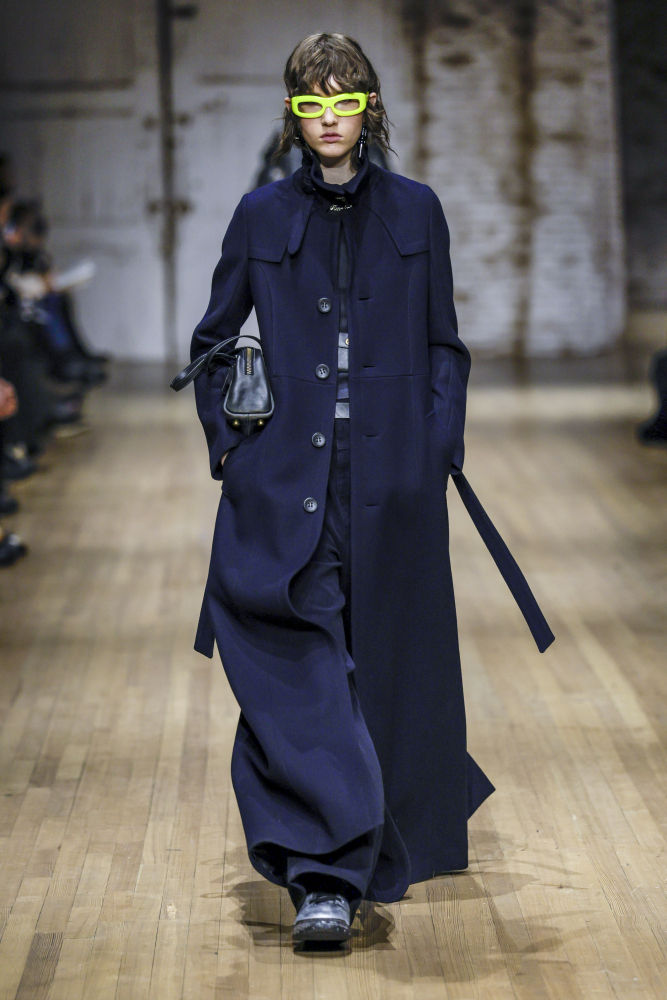 NEW YORK, USA - FEBRUARY 10: A model walks the runway during the Coach Ready to Wear Fall/Winter 2025-2026 fashion show as part of the New York Fashion Week on February 10, 2025 in New York. (Photo by Victor VIRGILE/Gamma-Rapho via Getty Images)