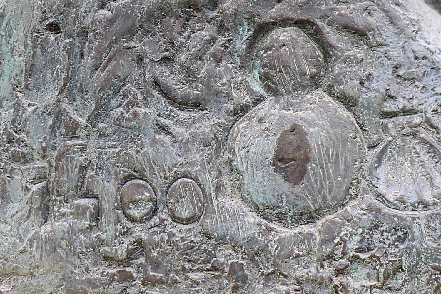 Detalle en la obra 'Simbología' del escultor Josep Martí-Sabé.