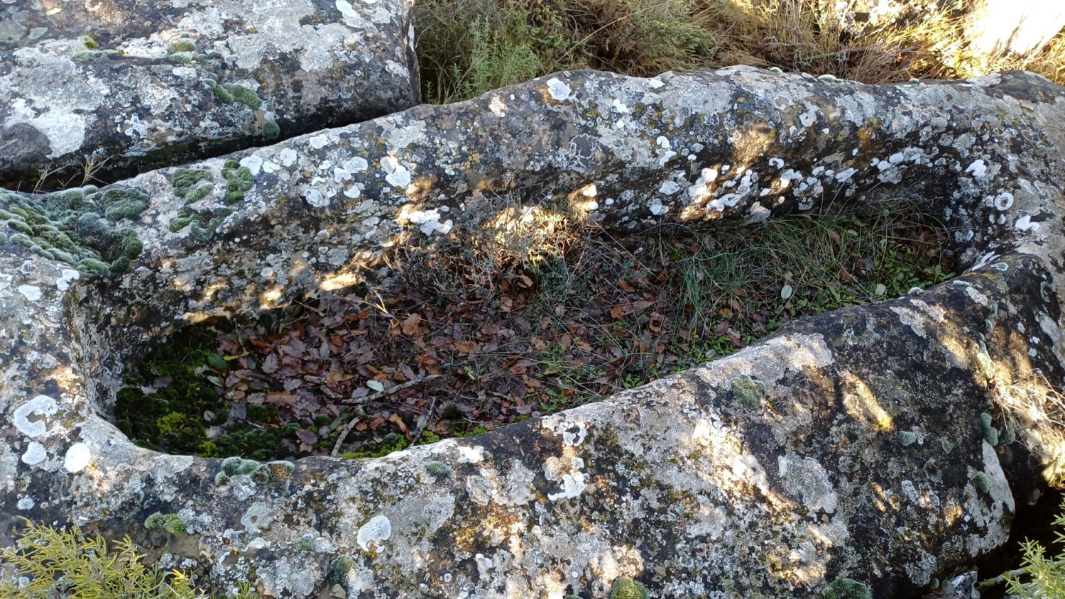 Detalle de otra de las tumbas de la necrópolis del Serrat del Moro.