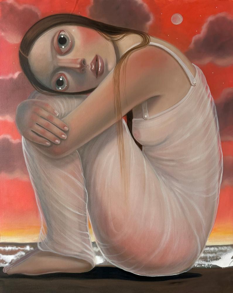 ‘NO TE ESTOY ESPERANDO, ESTOY CONTEMPLANDO…’ 
2025. Óleo sobre lienzo