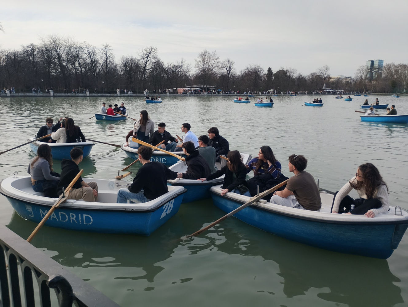 Barcas en el estanque de El Retiro.