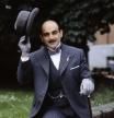 El actor David Suchet en 1988 caracterizado como Hércules Poirot.