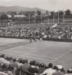 La nueva pista central del Tenis Barcelona cuando se construyó