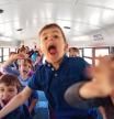 School kids in a bus