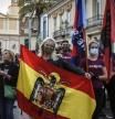 Marcha fascista convocada por España 2000 en el barrio de Benimaclet (València)