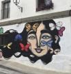 Mural de la artista Iris Serrano, en la calle Paraíso del bariio alicantino de San Antón