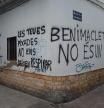 Pintada contra el incivismo en Benimaclet (València)