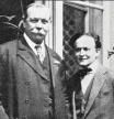 El escritor Arthur Conan Doyle y el mago Harry Houdini