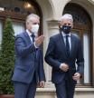 El lehendakari junto al presidente del Tribunal Superior de Justicia del País Vasco (TSJPV), tibuanl cuya Sala de lo contencioso-administrativo ha vetado el pasaporte covid