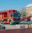 PARC CENTRAL DE BOMBERS DE LA GENERALITAT DE CERDANYOLA. CAMIONES DE BOMBEROS APARCADOS EN EL INTERIOR DEL PARQUE