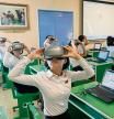 PYONGYANG, NORTH KOREA - SEPTEMBER 7, 2018: Students use virtual reality headsets and laptop computers at Pyongyang Teachers Training College; the college trains primary school and kindergarten teachers. Alexander Demianchuk/TASS (Photo by Alexander Demianchuk\TASS via Getty Images)