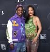 Rihanna con ASAP Rocky en la fiesta en Los Ángeles el pasado 11 de febrero para promocionar sus marcas Fenty Beauty y Fenty Skin