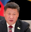Xi Jinping, y Wang Huning detrás, durante una rueda de prensa.