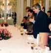 Comida en el Palacete Albéniz con la delegación del Ayuntamiento de San Petesburgo, el 27 de febrero de 1992. Pasqual Maragall, Vladimir Putin