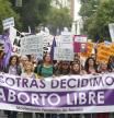 manifestacion de la plataforma de mujeres nosotras decidimos por un aborto libre