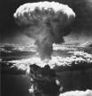 376900 09: FILE PHOTO: A dense column of smoke rises more than 60,000 feet into the air over the Japanese industrial port of Nagasaki, the result of an atomic bomb, the second ever used in warfare, August 8, 1945, from a U.S. Air Force B-29 Superfortress. (Courtesy of the National Archives/Newsmakers)