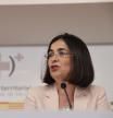La ministra de Sanidad, Carolina Darias, durante la rueda de prensa tras celebrarse el Consejo Interterritorial de Salud