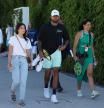 LONDON, ENGLAND - JULY 08: Nick Kyrgios of Australia is seen walking to a practice session with girlfriend Costeen Hatzi on day twelve of The Championships Wimbledon 2022 at All England Lawn Tennis and Croquet Club on July 08, 2022 in London, England. (Photo by Julian Finney/Getty Images)