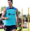 Las primeras imágenes de Lewandowski ejercitándose con el Barça