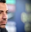 Xavi Hernández en la sala de prensa de la ciudad deportiva