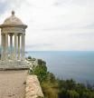 Son Marroig, Manor House with Ionic temple, Tramuntana Mountains, Mediterranean Sea, Mallorca, Majorca, Balearic Islands, Spain, Europe