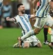 Messi celebrando la victoria