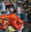 Bandeja de marisco en la cena de Navidad