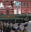 MOSCOW, RUSSIA - JUNE,24 (RUSSIA OUT): Russian nuclear missile rolls along Red Square during the military parade marking the 75th anniversary of Nazi defeat, on June,24,2020 in Moscow, Russia. The requirement to wear masks and gloves to combat a spread of the Coronavirus (COVID-19) is still in effect in Moscow. (Photo by Mikhail Svetlov/Getty Images)