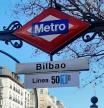 Entrada de la línea 1 de metro en la estación de Bilbao en Madrid